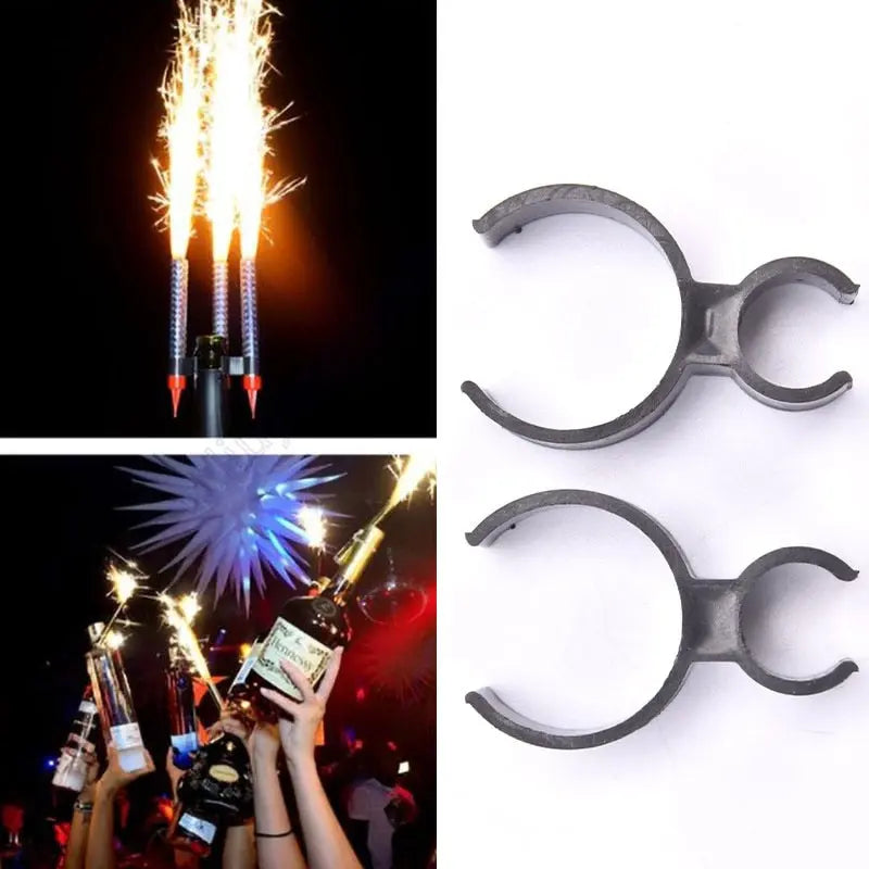 Clip Holder for Ice Spark Birthday Cake Candle & Champagne Fireworks
